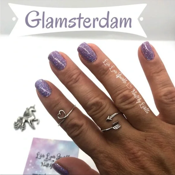 *Retired* Color Street: Glamsterdam | Lavender Purple Sparkle Glitter Spring - Picture 9 of 13